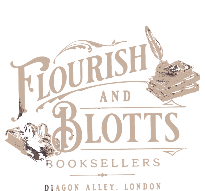 Flourish Blotts Bookish HP Fan Potter T-Shirt