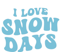 I Love Snow Days Snow Day Supporter Snow Lover Teacher Gift Striped Beanie with Solid Band