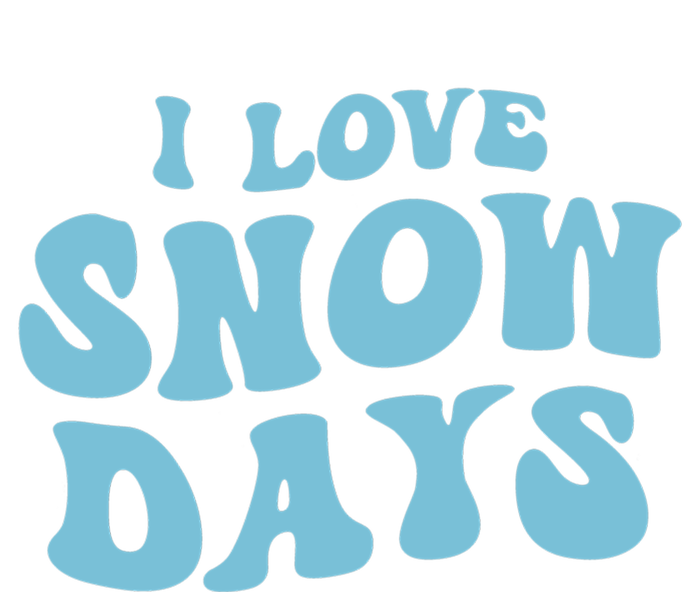 I Love Snow Days Snow Day Supporter Snow Lover Teacher Gift Striped Beanie with Solid Band