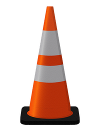 Halloween Costume Traffic Cone Funny Simple Safety Pylon Button