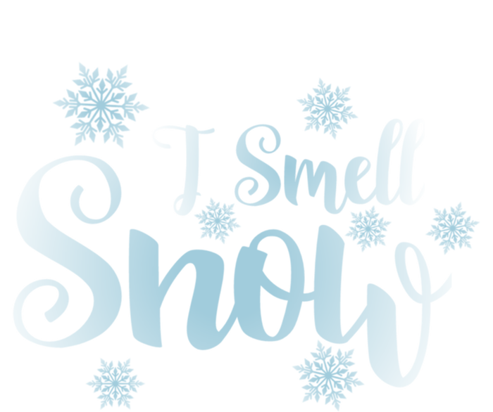 I Smell Snow Cute Snowflakes Snowy Winter Holiday Christmas Gift Women's V-Neck T-Shirt