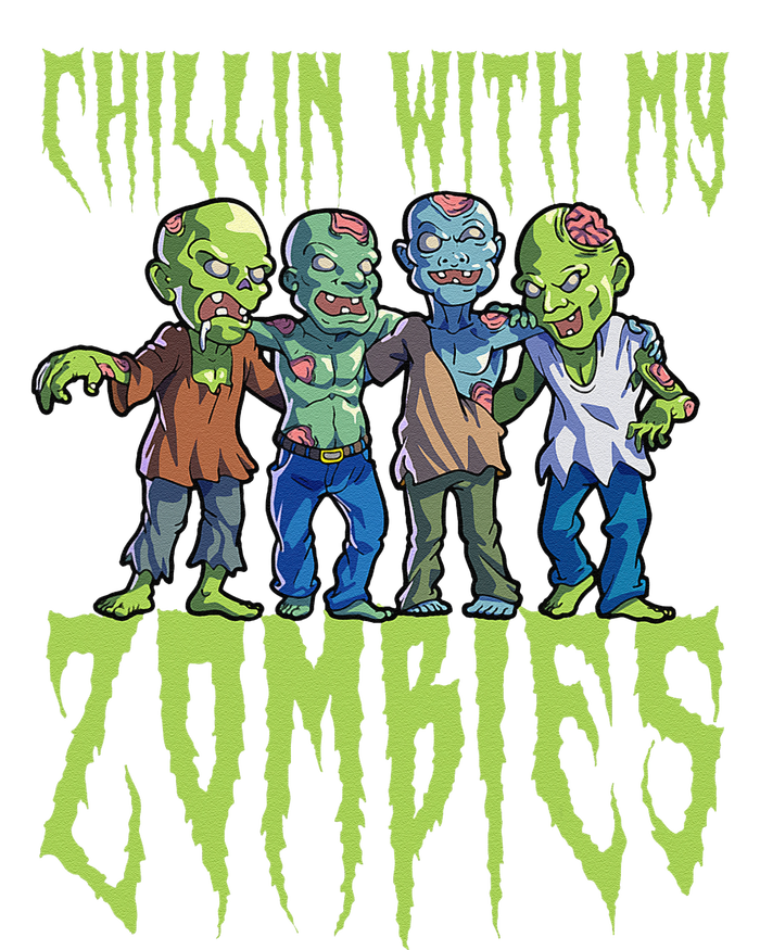 Halloween Zombies Funny Halloween Chillin With My Zombies T-Shirt