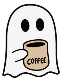 Ghost Drinking Coffee Funny Halloween Costume Coffee Lover T-Shirt