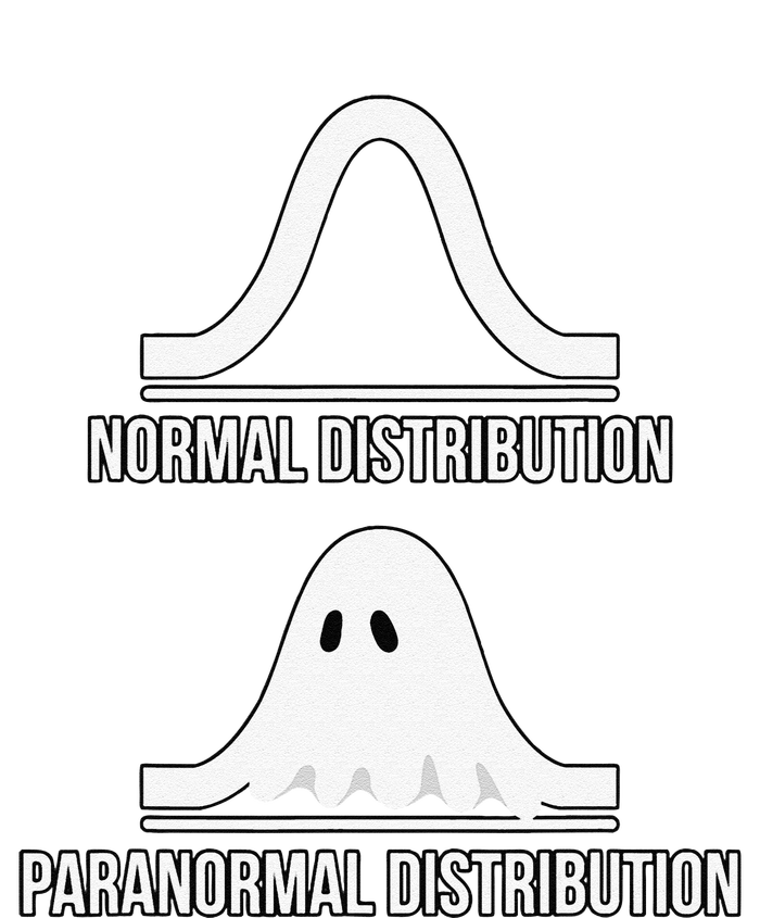 Halloween Normal Distribution Paranormal Funny Math Tall Sweatshirt