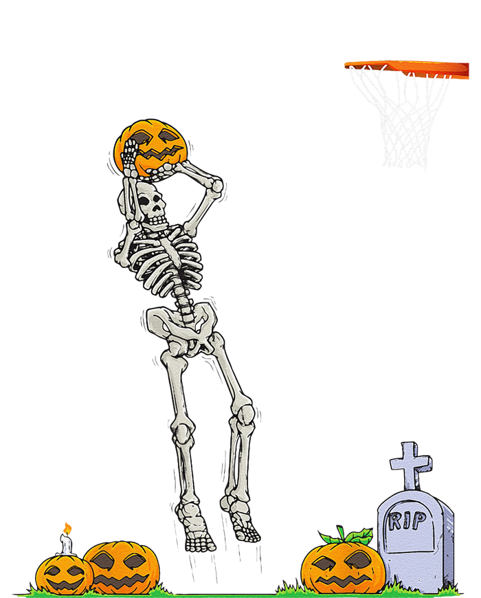 Funny Skeleton Basketball Halloween Pumpkin T-Shirt