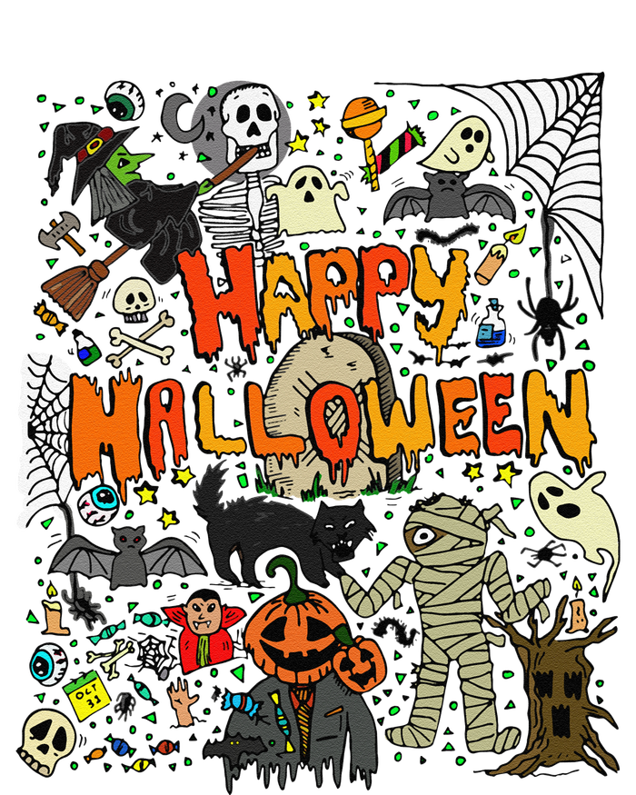 Happy Halloween Scary Retro Funny T-Shirt