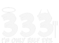 Halloween Funny Gift 333 Im Only Half Evil Short Acrylic Beanie