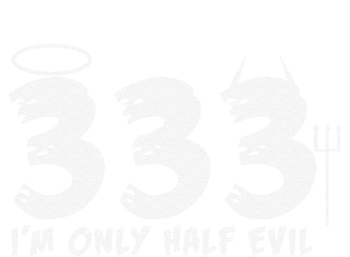 Halloween Funny Gift 333 Im Only Half Evil Short Acrylic Beanie