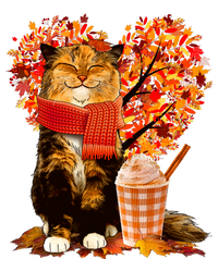 Cute Happy Autumn Cat With Pumpkin Spice Drink Fall Lover Cooling Performance Crew T-Shirt