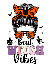 Bad Witch Vibes Halloween Spooky Season Messy Bun Gift T-Shirt