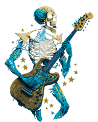 Halloween Skeleton Playing A Guitar Rock Halloween Womens California Wash Sweatshirt