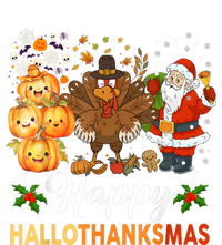 Happy Hallothanksmas Halloween Thanksgiving Christmas Funny Premium T-Shirt