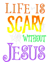 Life Is Scary Without Jesus Halloween Costume PosiCharge RacerMesh Polo