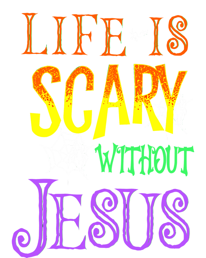 Life Is Scary Without Jesus Halloween Costume PosiCharge RacerMesh Polo