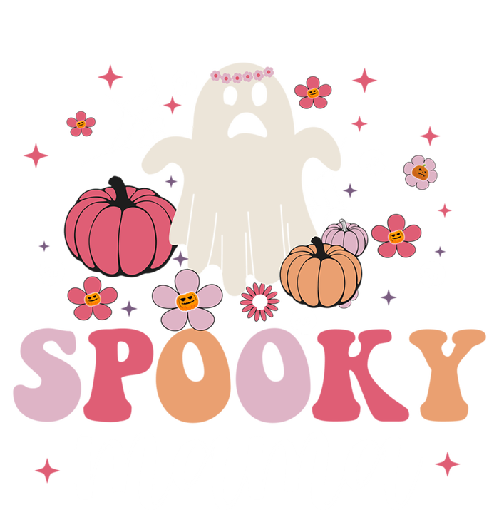 Groovy Spooky Mama Ghost Lover Halloween His/Her Gift Stripe Pom Pom Beanie