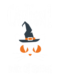 Halloween Caution Black Cat Crossing Classic Design Funny Gift T-Shirt