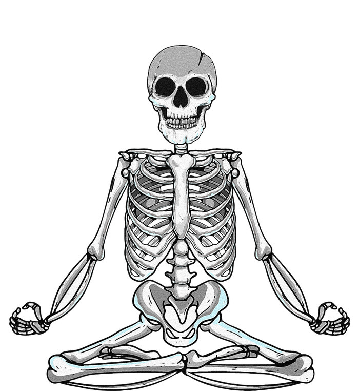 Meditating Skeleton Lotus Yoga Zen Balance Halloween Costume T-Shirt