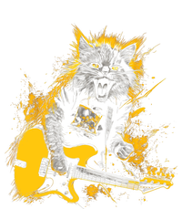 Cat Playing Guitar Kitten Plays Guitarist Rockstar Softstyle Adult Sport Polo