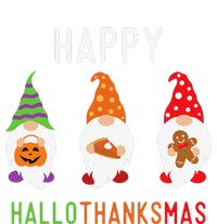 Gnomes Happy Hallothanksmas Halloween Thanksgiving Christmas Women's Racerback Tank