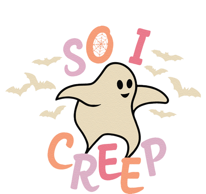 So I Creep Retro Halloween Spooky Vibes Trick Or Treat Ghost Cute T-Shirt