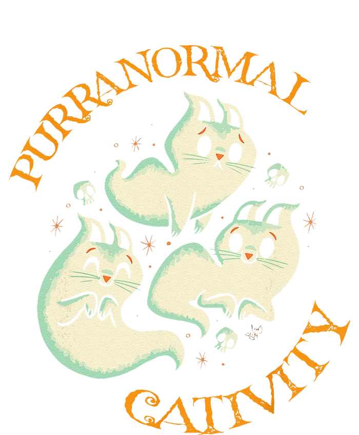 Purranormal Cativity Funny Halloween Costume Ghost Cats Gift T-Shirt