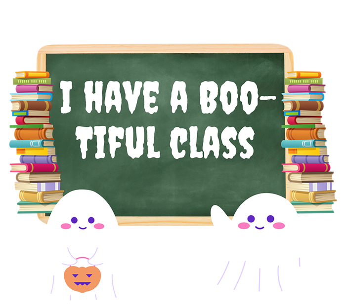 Halloween Teacher Cute Ghost I Have A BooTiful Class Gift Full-Length Apron With Pockets