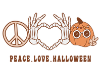 Peace Love Halloween Cute Skeleton Hand Hippie Pumpkin Retro Gift Sweatshirt Cinch Pack Bag