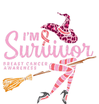 Witch Im A Survivor Halloween Breast Cancer Awareness Funny Tie-Dye T-Shirt