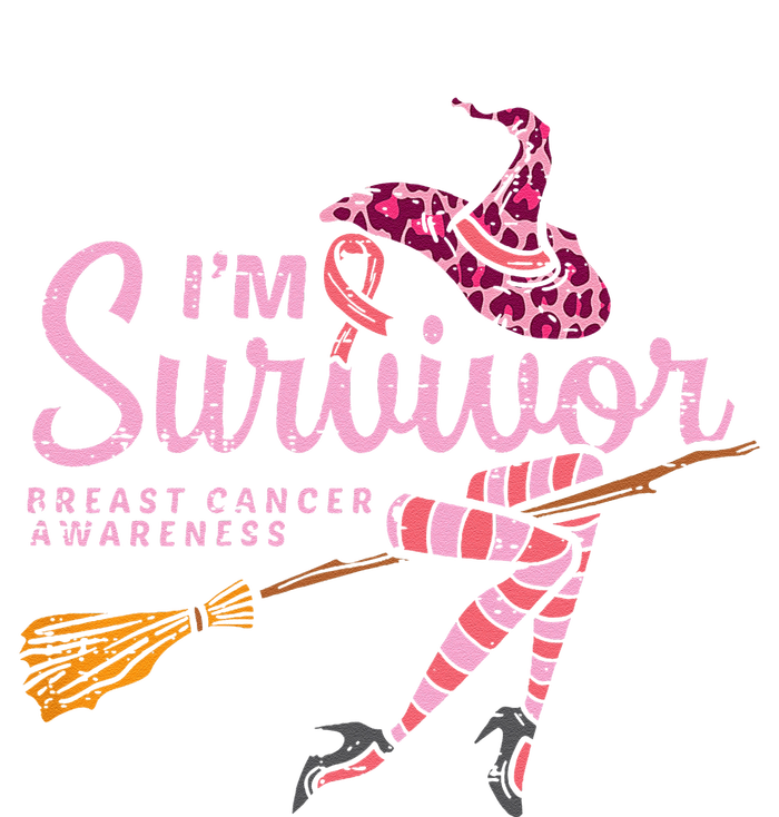 Witch Im A Survivor Halloween Breast Cancer Awareness Funny Tie-Dye T-Shirt