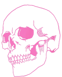 Spooky Halloween Skeleton Pastel Goth Soft Grunge Pink Skull Women's T-Shirt