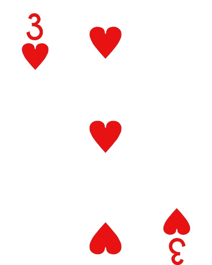 Three Of Hearts Deck Of Cards Playing Cards Halloween Poker T-Shirt