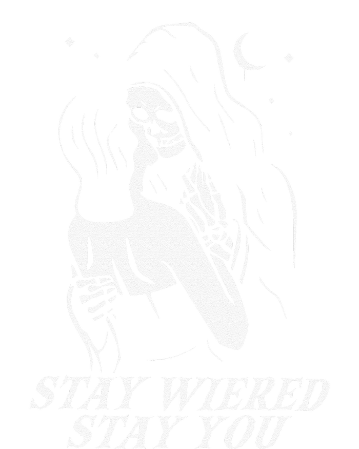 Stay Weird Lazy Halloween Costume Funny Skeleton Skull Bones T-Shirt