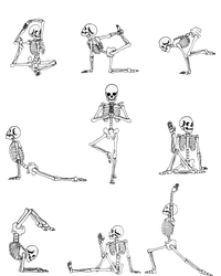 Yoga Skeleton For A Yoga Fan Women's V-Neck T-Shirt