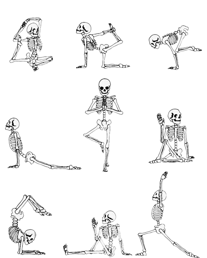 Yoga Skeleton For A Yoga Fan Women's V-Neck T-Shirt