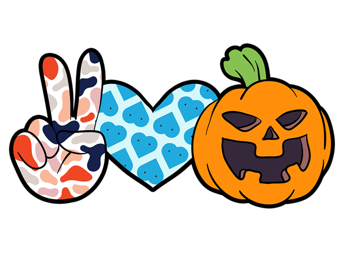 Pumpkin Face Peace Love Halloween Meaningful Gift Tank Top