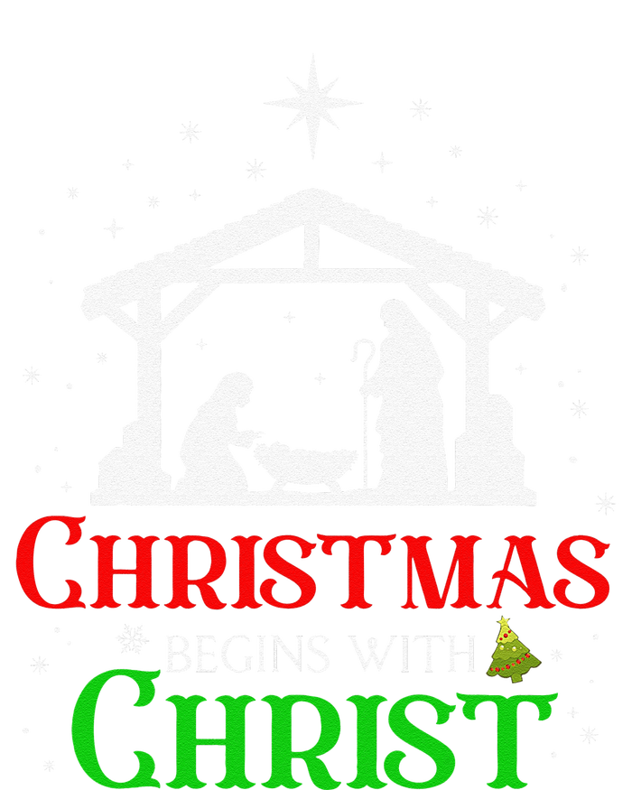 Christmas Begins With Christ Jesus Cross Christian Xmas Poster