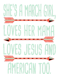 She Is A March Girl Loves Her Mama Loves Jesus And American Too Jesus Women's Flannel Pajama Set