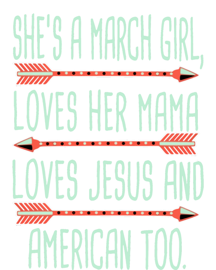 She Is A March Girl Loves Her Mama Loves Jesus And American Too Jesus Women's Flannel Pajama Set