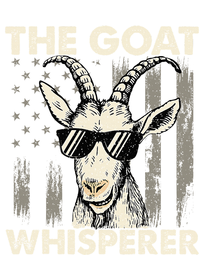 The Goat Whisperer USA American Flag Farm Cropped Pullover Crew