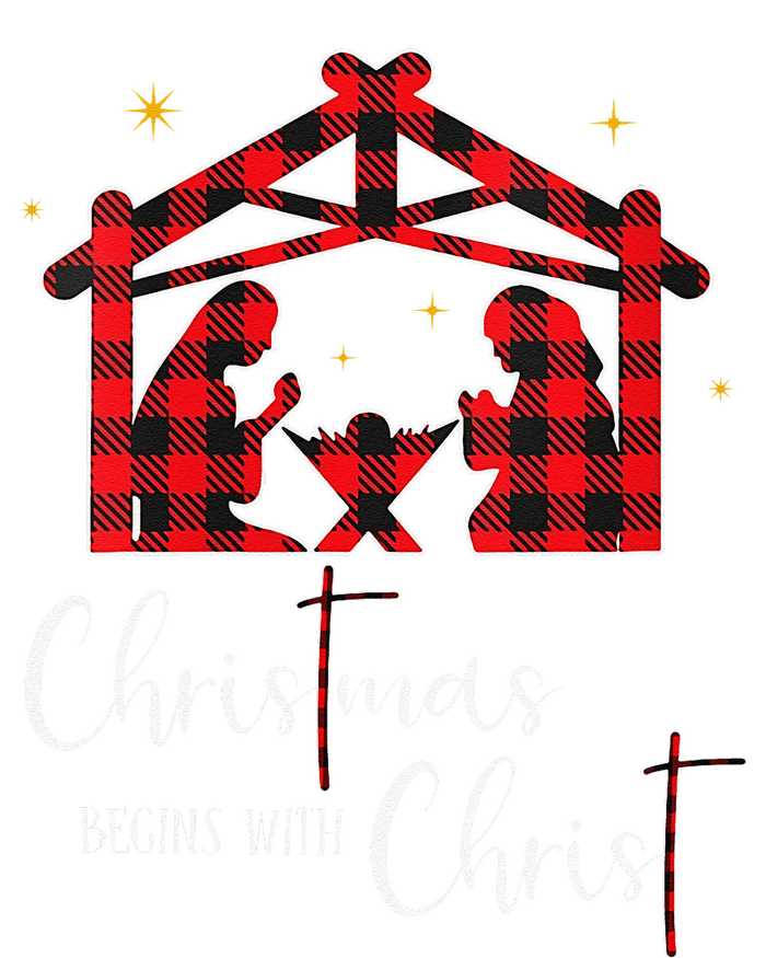 Christmas Begins With Christ Jesus Cross Christian Pajama T-Shirt