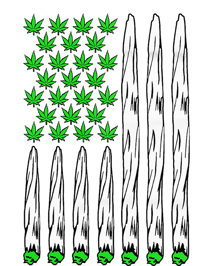 Funny Weed Leaf Flag Cannabis 4th Of July T-Shirt