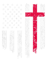 Vintage Distressed USA Flag Cross Christian Faith Sweatshirt