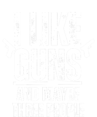 I Like Guns And Maybe Three People Hooded Wearable Blanket