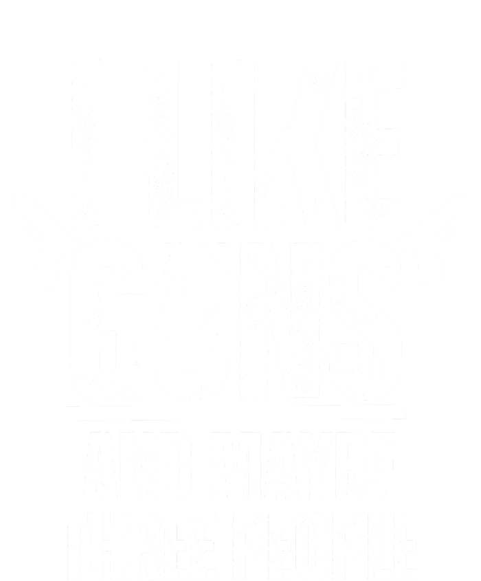 I Like Guns And Maybe Three People Hooded Wearable Blanket