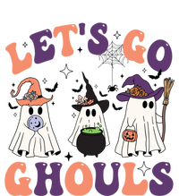 Lets Go Ghouls Funny Groovy Halloween Ghost Gift Full Zip Hoodie