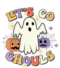 Lets Go Ghouls Halloween Groovy Style Ghost Pumpkin Gift Sustainable Knit Beanie