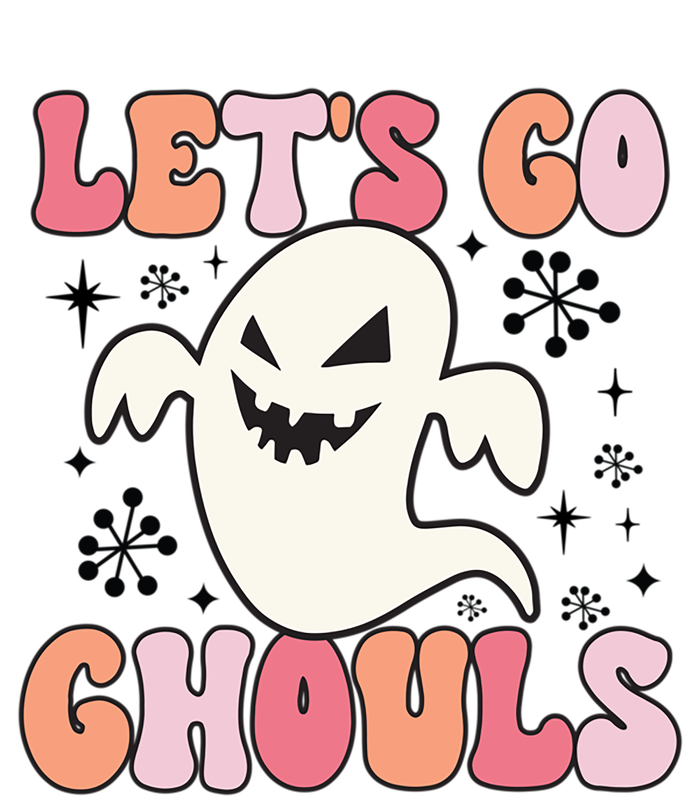 Lets Go Ghouls Retro Halloween Ghost Gift Sustainable Knit Beanie