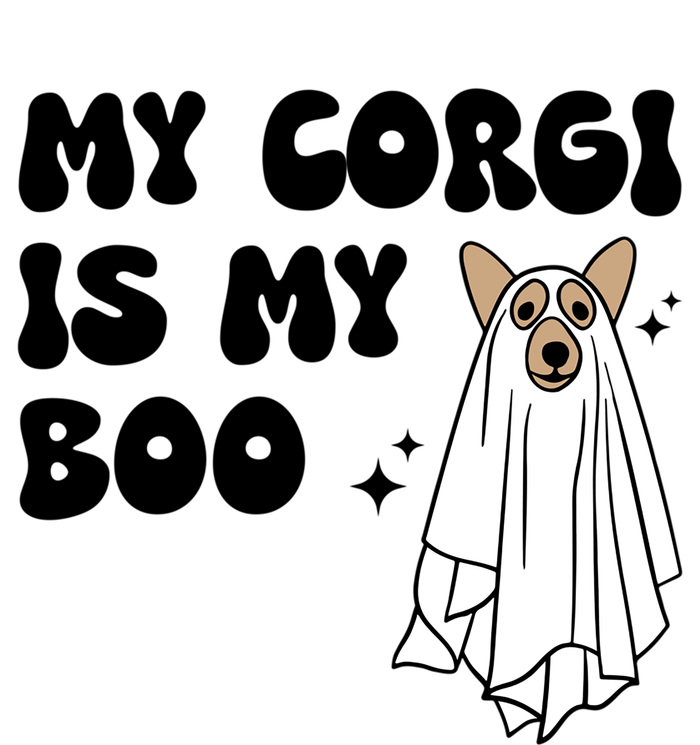 My Corgi Dog Is My Boo Spooky Season Ghost Halloween Groovy Meaningful Gift T-Shirt