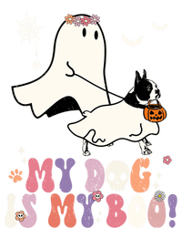 My Dog Is My Boo Boston Terrier Pumpkin Ghost Halloween Meaningful Gift T-Shirt