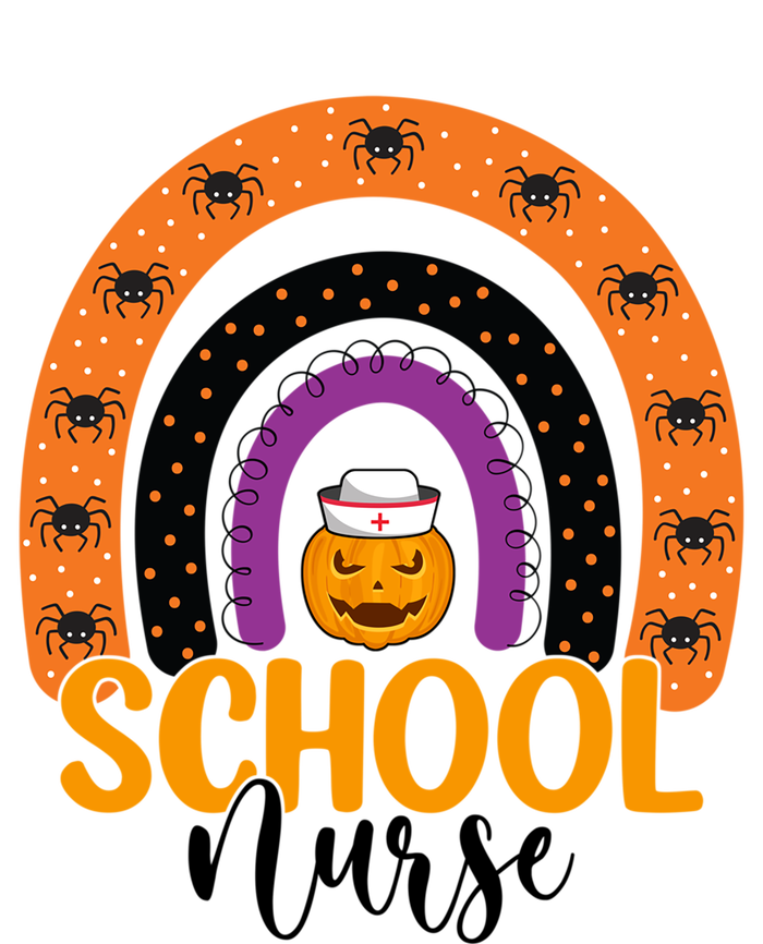 School Nurse Spooky Halloween Pumpkin Rainbow Nursing Great Gift T-Shirt